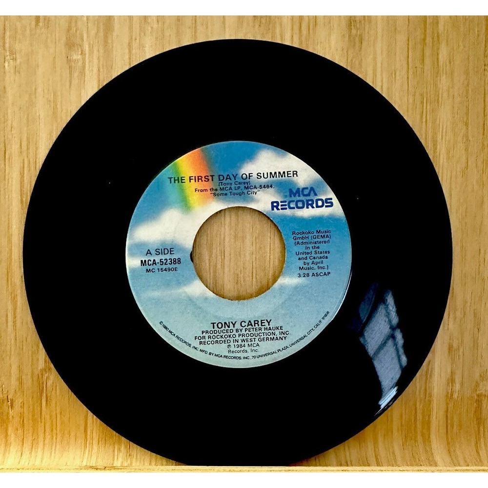 Tony Carey - The First Day of Summer / One More Goodbye 45 RPM Jukebox 7" MCA